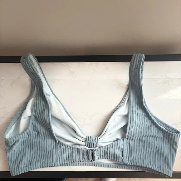 Cupshe Ribbed Bikini in Light Blue - Picture 6 of 7